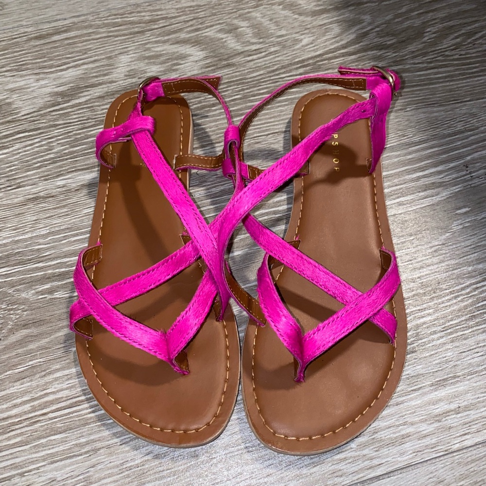 Pink TopShop Strappy Sandals